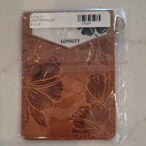 Loyalty Brown Leather Wallet with Floral Design